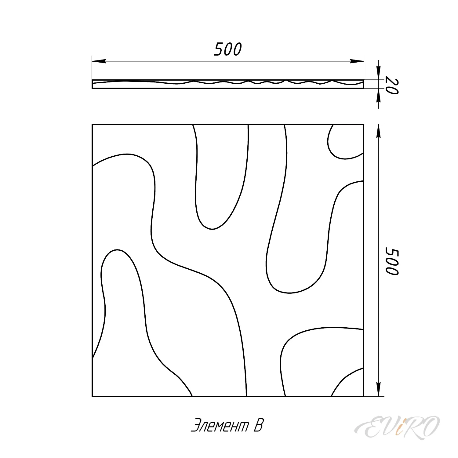 Гипсовая 3D панель EViRO Foggy