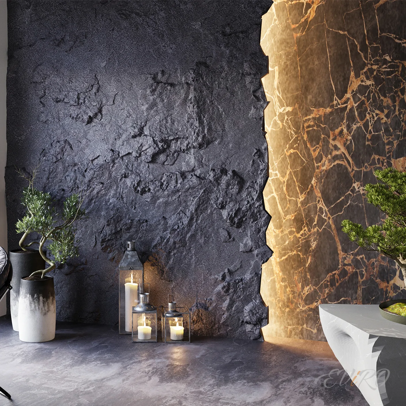 Подсветка скалы EViRO Fire Lava Corner