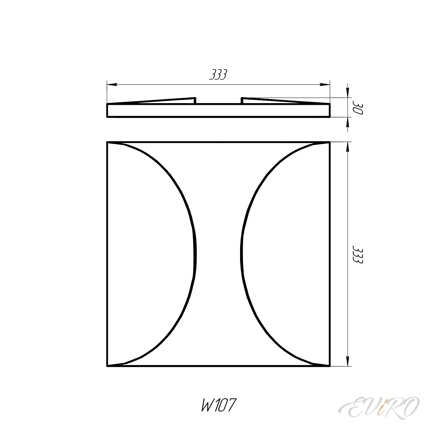 Гипсовая 3D панель EViRO W106 и W107