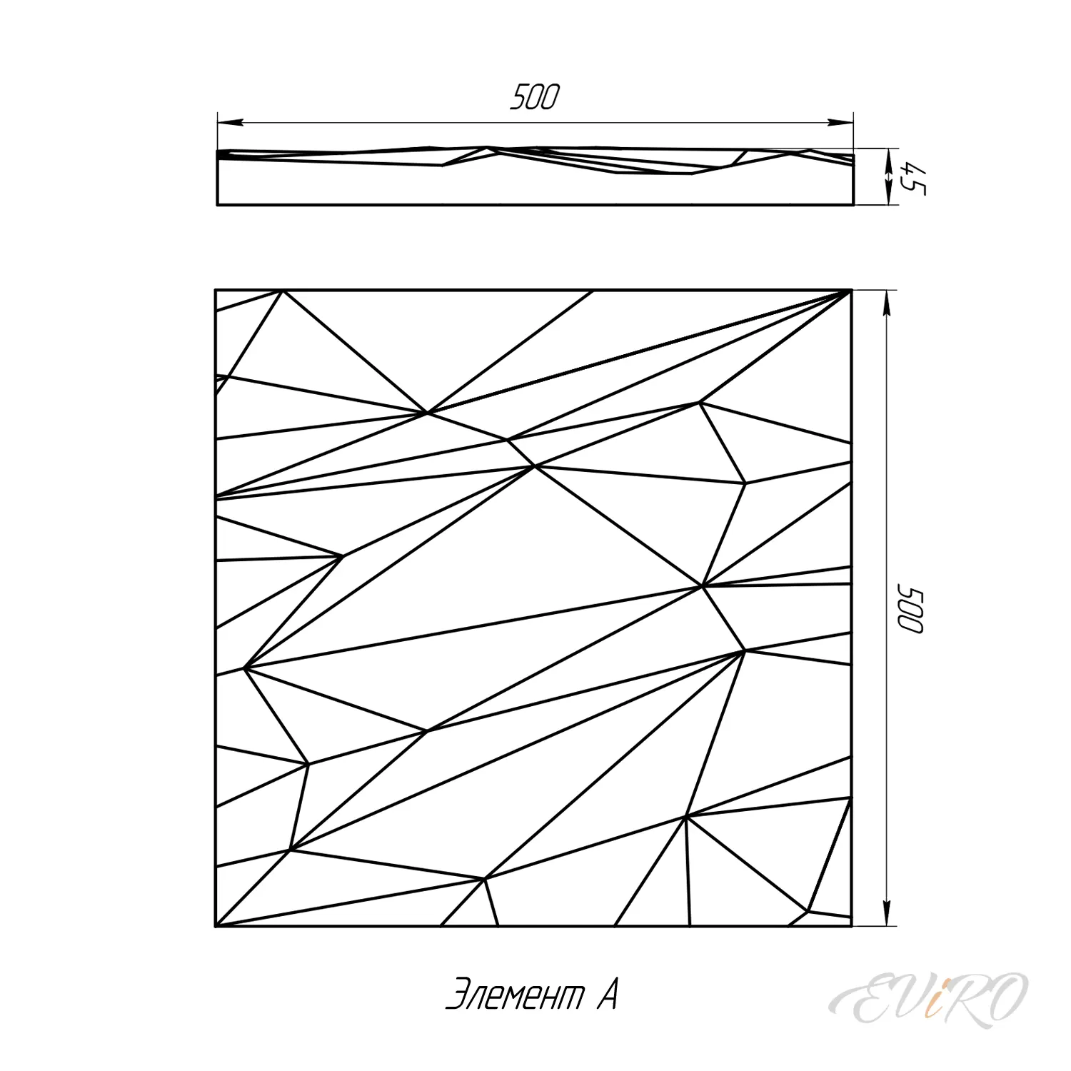 Гипсовая 3D панель EViRO Скала