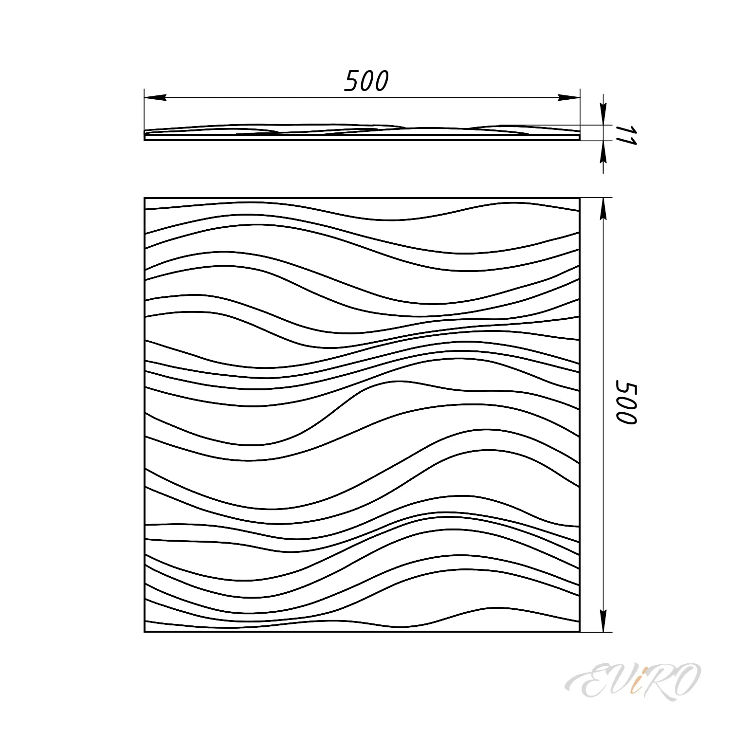 Гипсовая 3D панель EViRO Волны