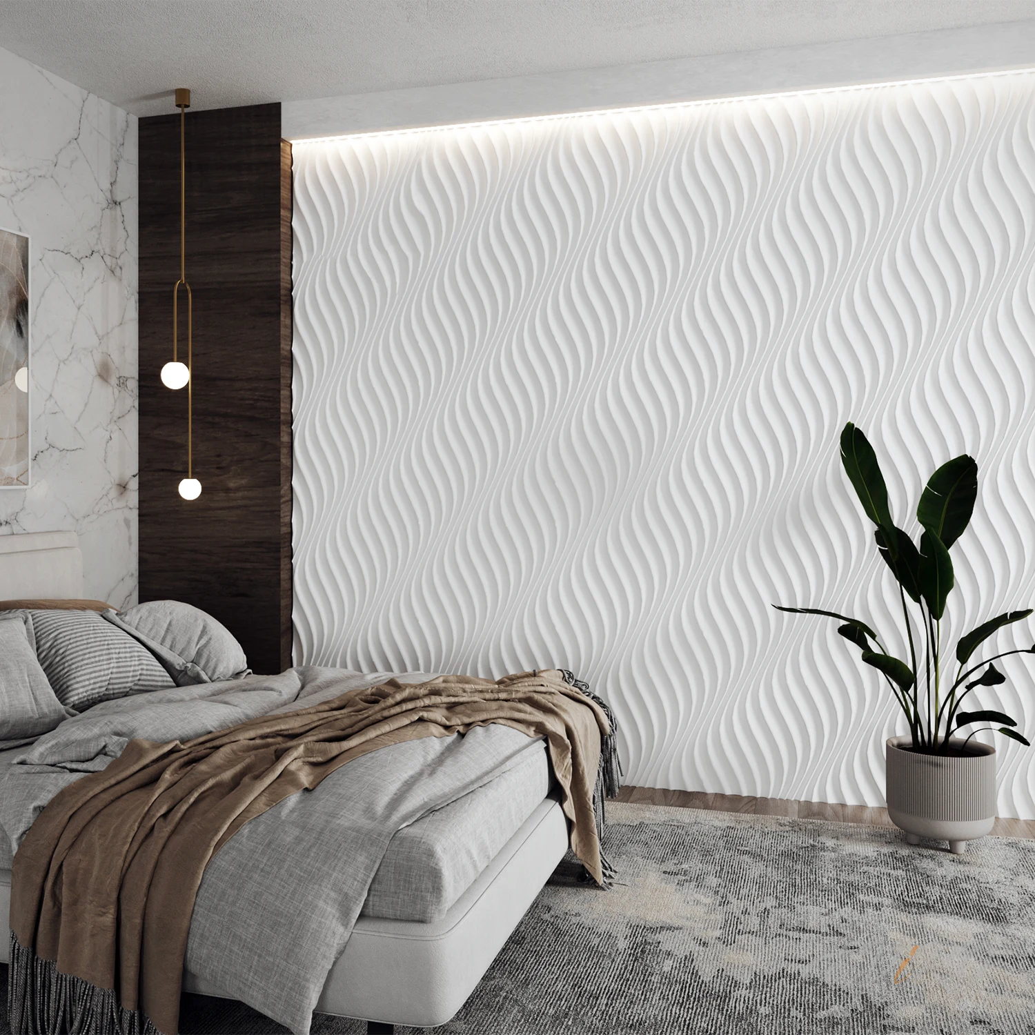 Гипсовая 3D панель EViRO Waterfall