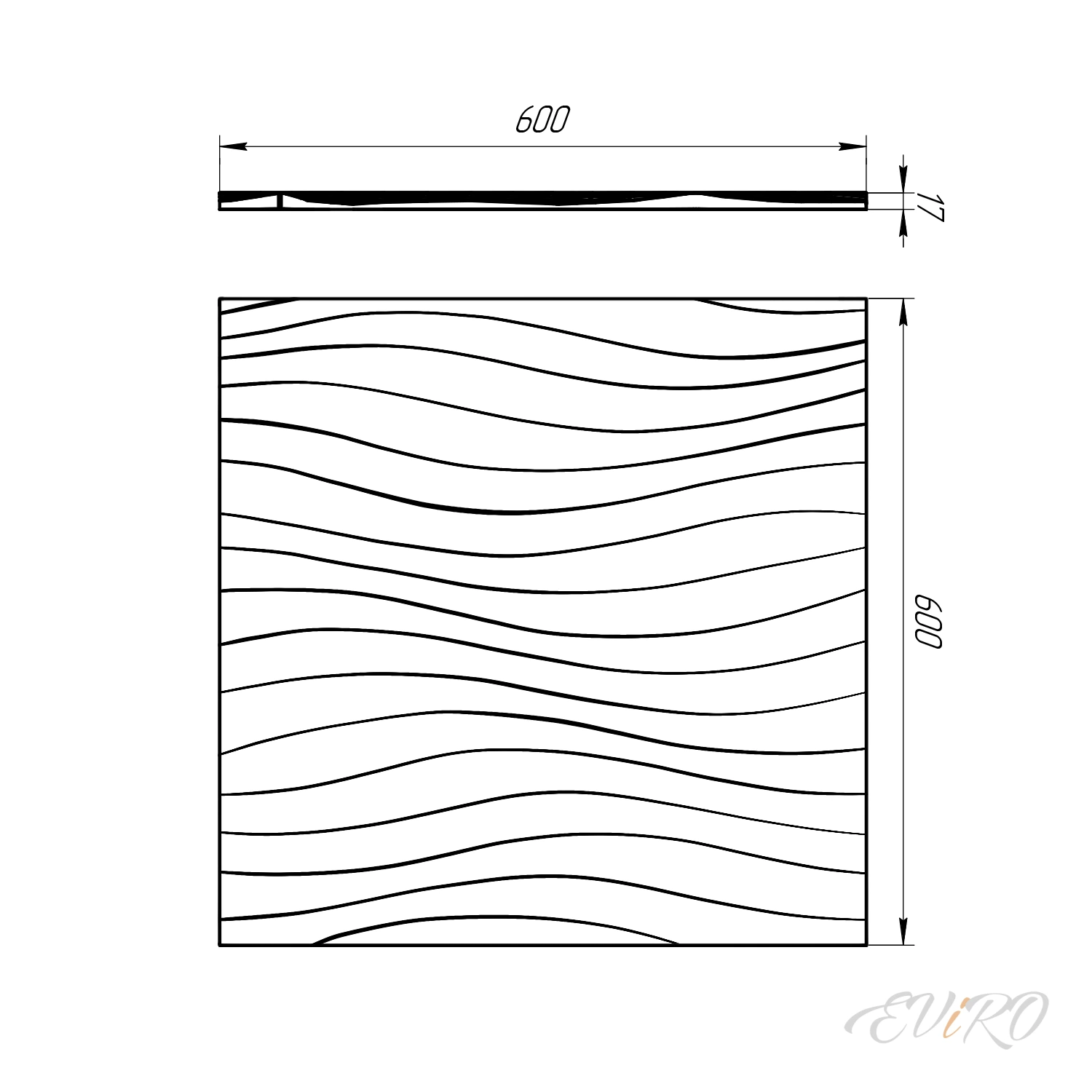 Гипсовая 3D панель EViRO Sea