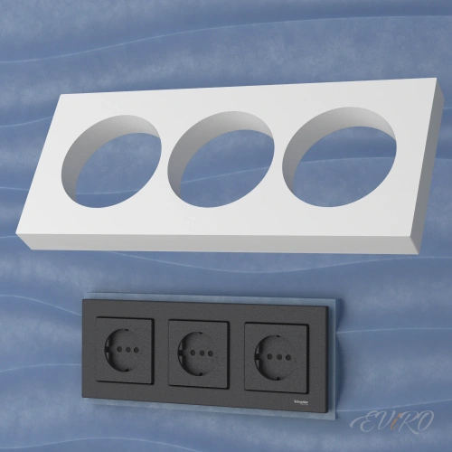 Подрозетник 3-секционный