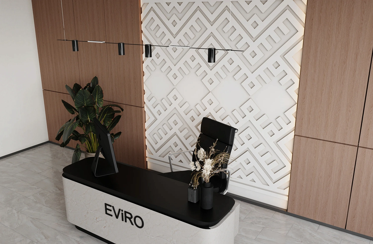 Гипсовая 3D панель EViRO Большой Орнамент