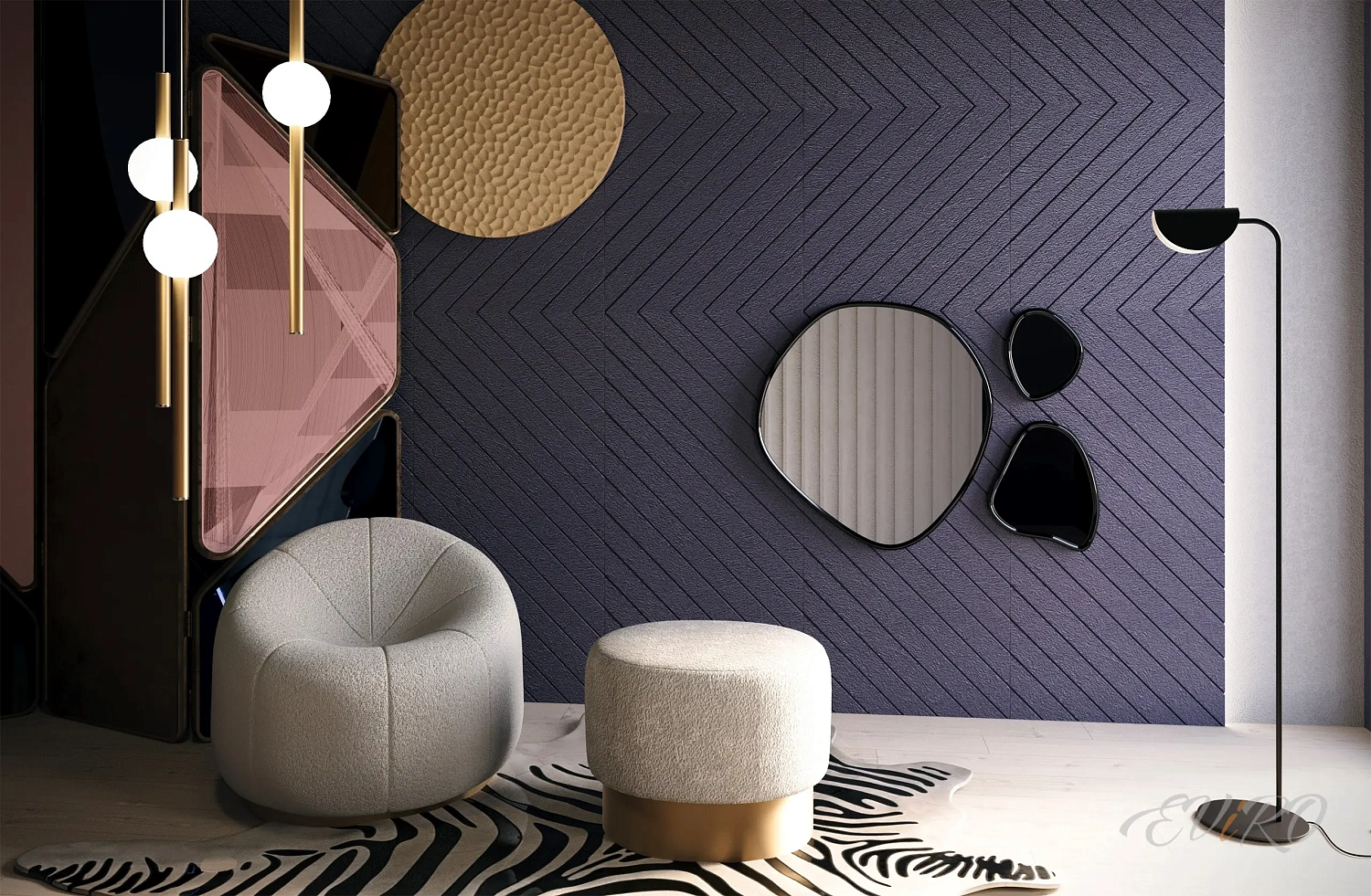 Гипсовая 3D панель EViRO Diagonal