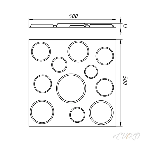 Гипсовая 3D панель EViRO Кратеры