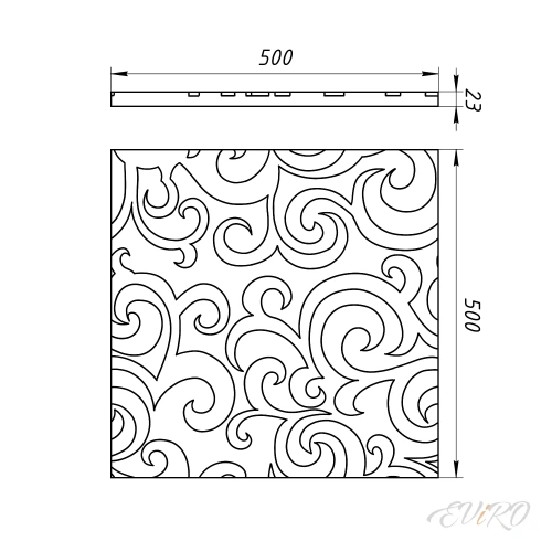 Гипсовая 3D панель EViRO Мягкий цвет