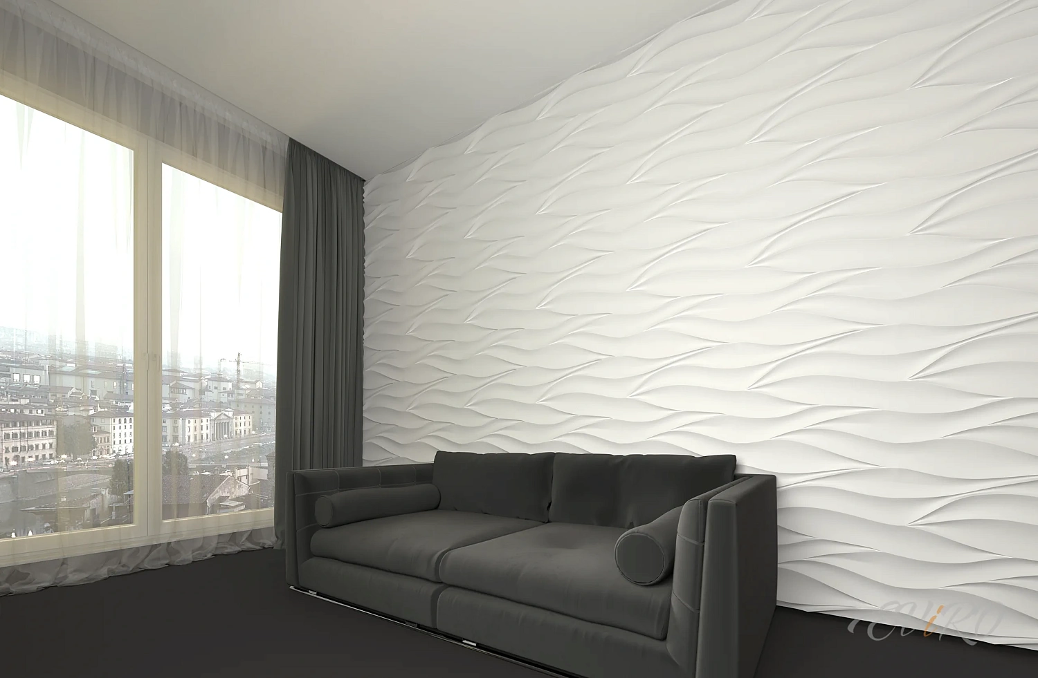 Гипсовая 3D панель EViRO Leave