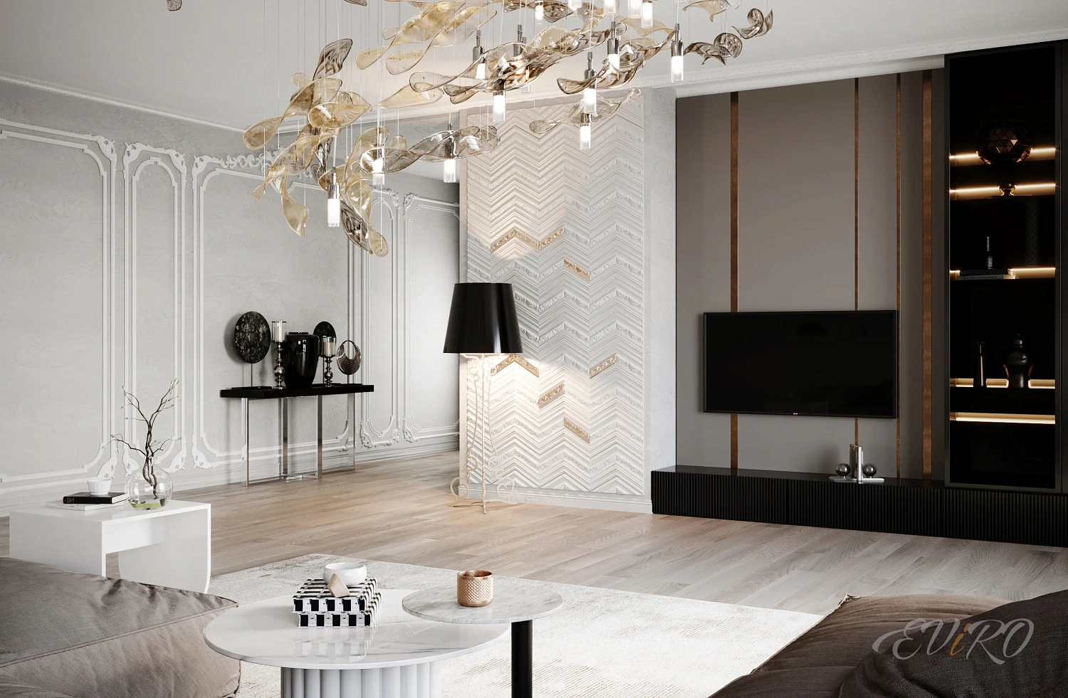 Гипсовая 3D панель EViRO W130 CHEVRON