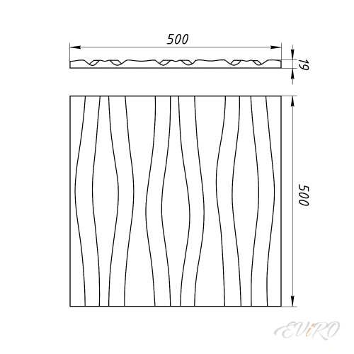 Гипсовая 3D панель EViRO Ручьи