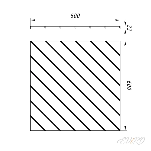 Гипсовая 3D панель EViRO Diagonal