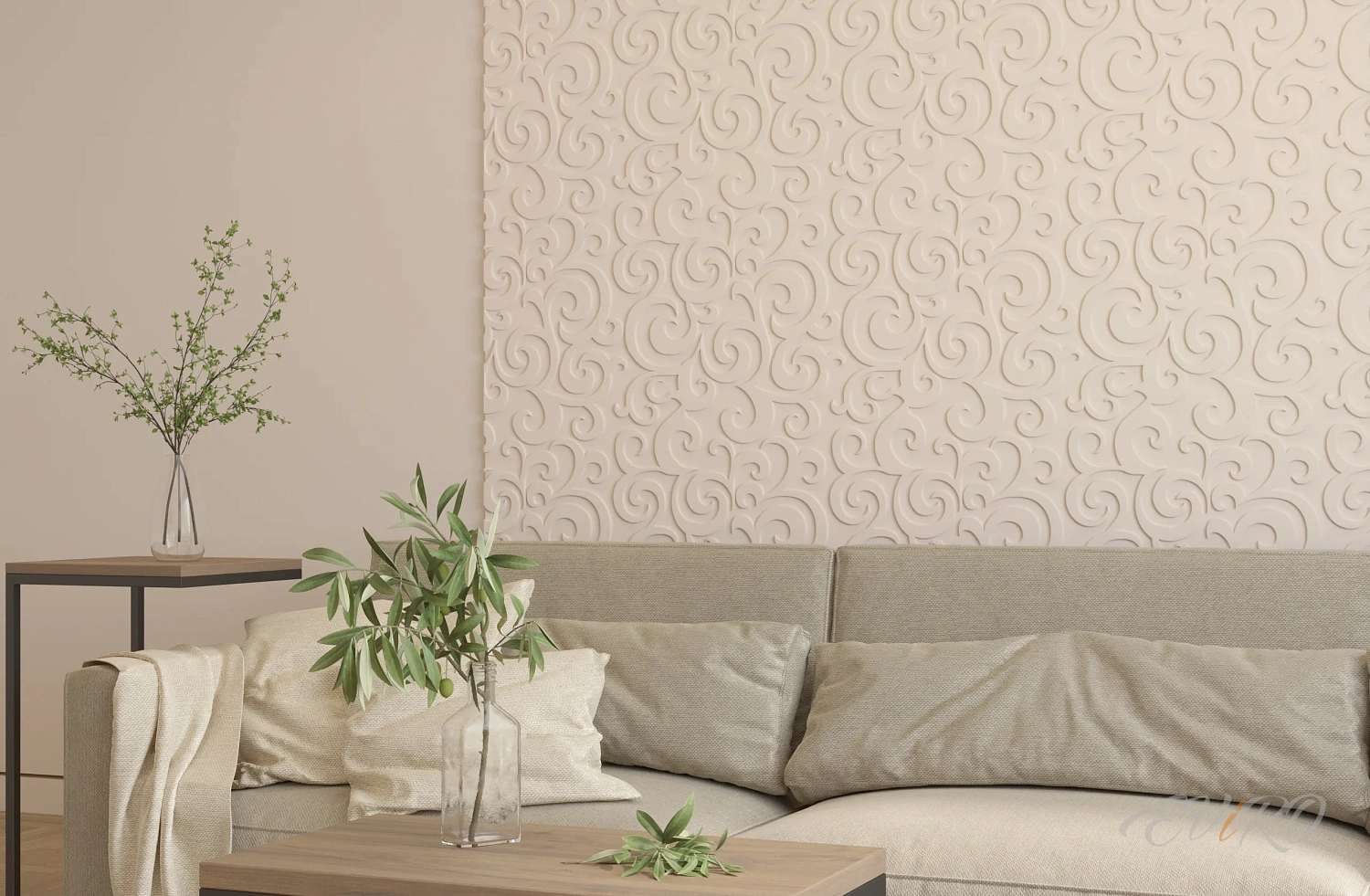 Гипсовая 3D панель EViRO Мягкий цвет