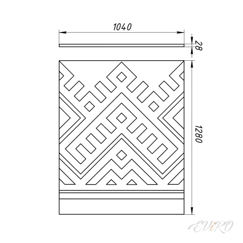 Гипсовая 3D панель EViRO Большой Орнамент