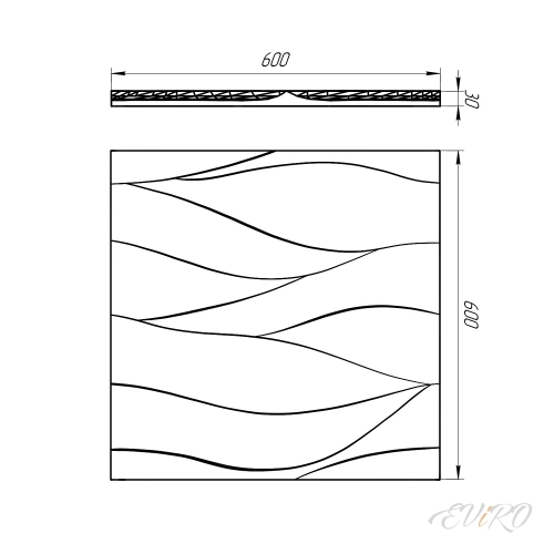 Гипсовая 3D панель EViRO Leave