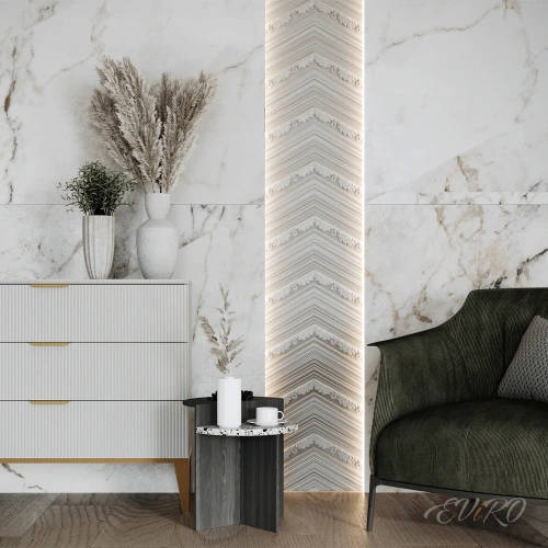 Гипсовая 3D панель EViRO W130 CHEVRON