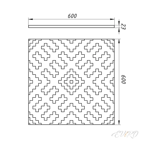 Гипсовая 3D панель EViRO Орнамент