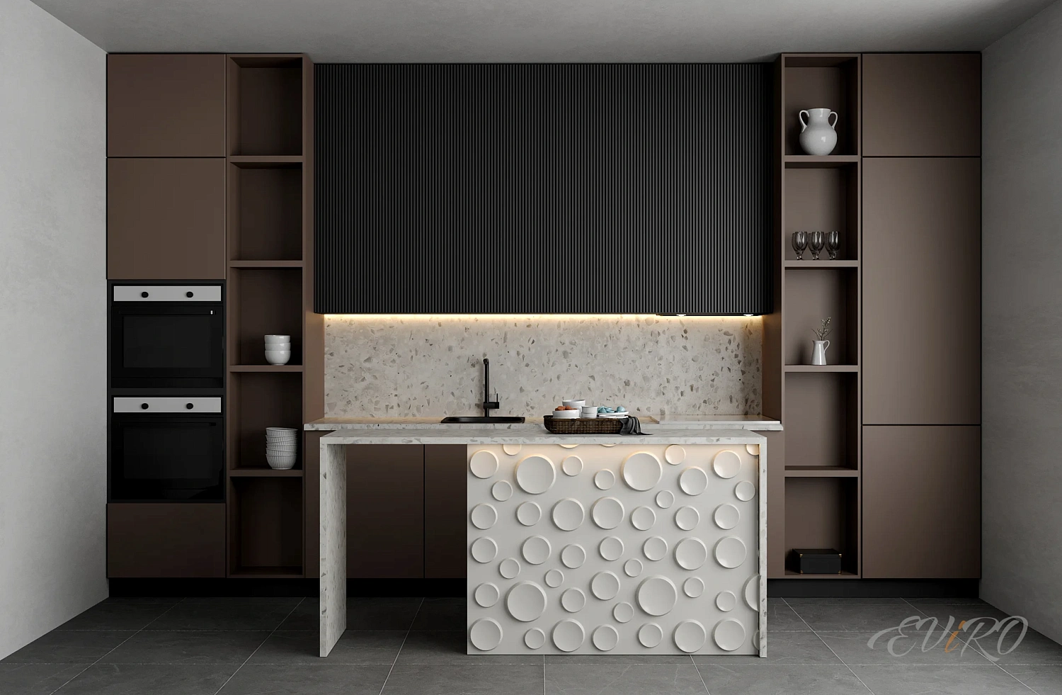 Гипсовая 3D панель EViRO Кратеры